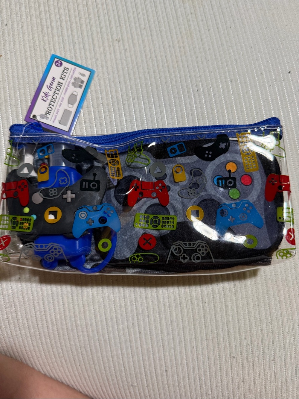 🌧️🐣Kids Face Mask Set with Blue Gaming Controller Print - Kid's Care